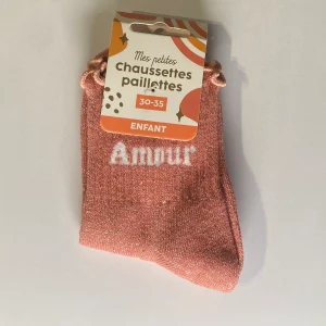 Chaussettes à paillettes AMOUR