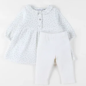 Robe + Legging en mousseline de coton