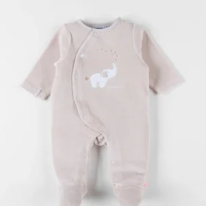 Pyjama en velours, beige - Bali