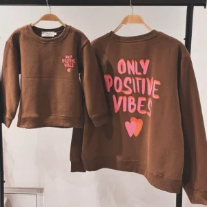 Sweat Only Positive Vibes Chocolat