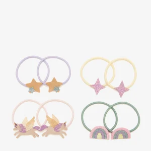 8 Elastiques Licorne & Arc-en-ciel