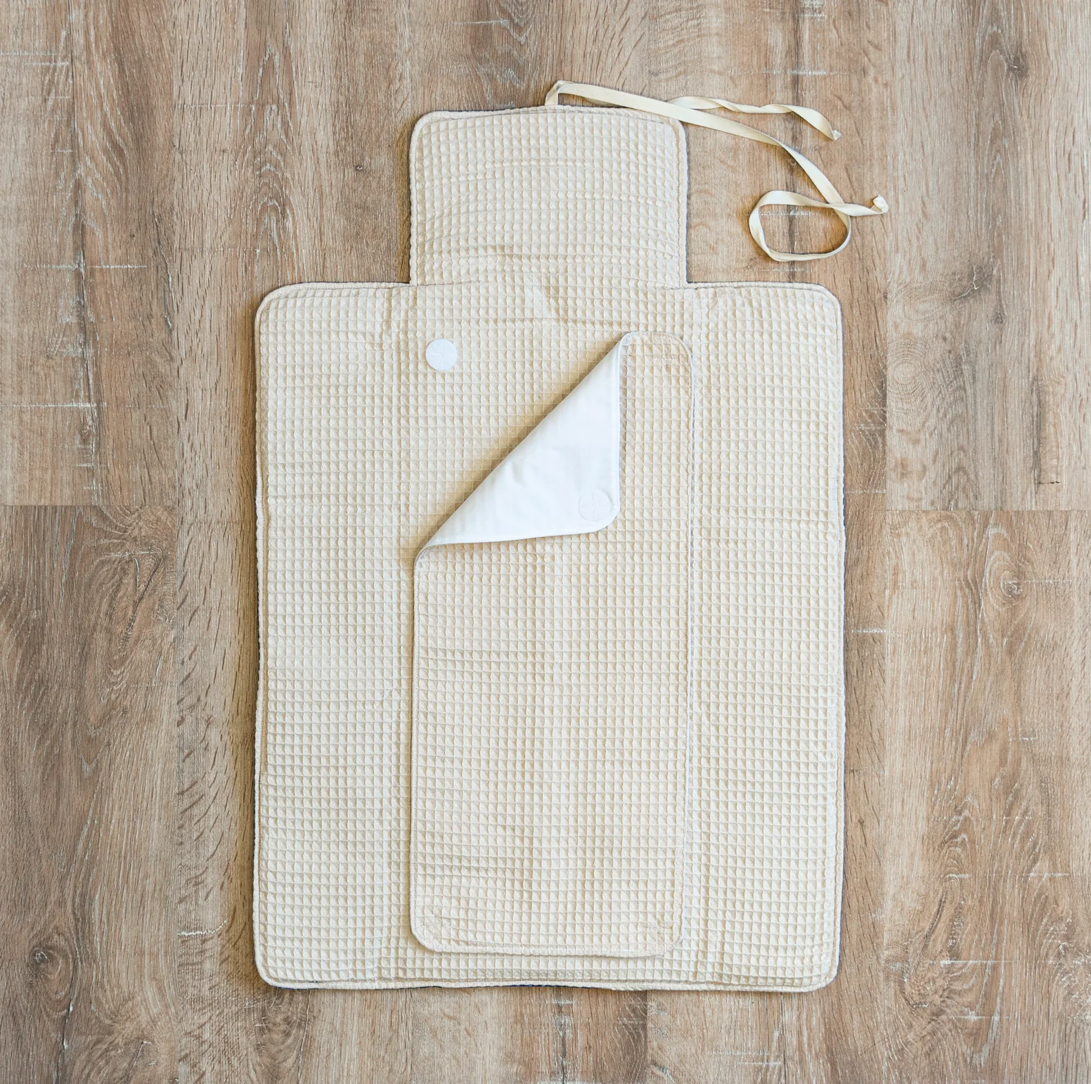 KIT Tapis à langer nomade Popi Pois blanc/vert – Image 2