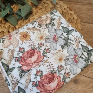 Tapis à langer nomade •Fleurs Vintage•