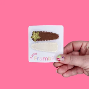 Lot de 2 Pinces Clip en Tissu – #17