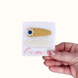 Lot de 2 Pinces Clip en Tissu – #22