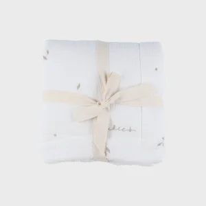 ° Couverture blanche en gaze coton bio 75x100 cm °