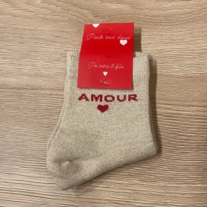 Chaussettes Amour Champagnes/rouge
