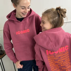 Sweat capuche ICONIC Bordeaux