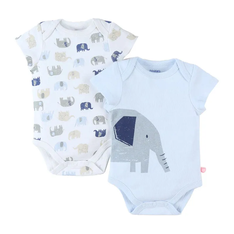 Set 2 bodys Eléphant Bleu