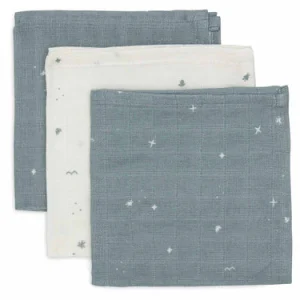Serviette gaze de coton 31x31cm Twinkling Sea Green (3pack)