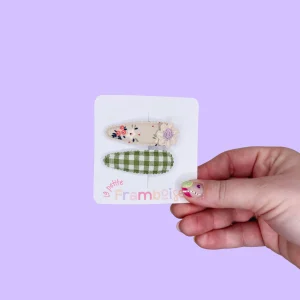 Lot de 2 Pinces Clip en Tissu – #51