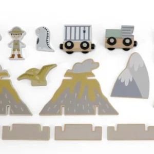 Circuit en bois pour train - Extensions dinosaures