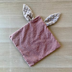 KIT Doudou Lapinours Pois Terracotta