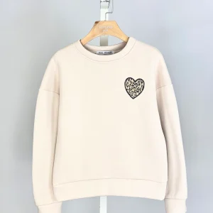 Sweat COEUR Beige