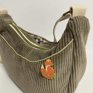 Sac demi-lune en velours