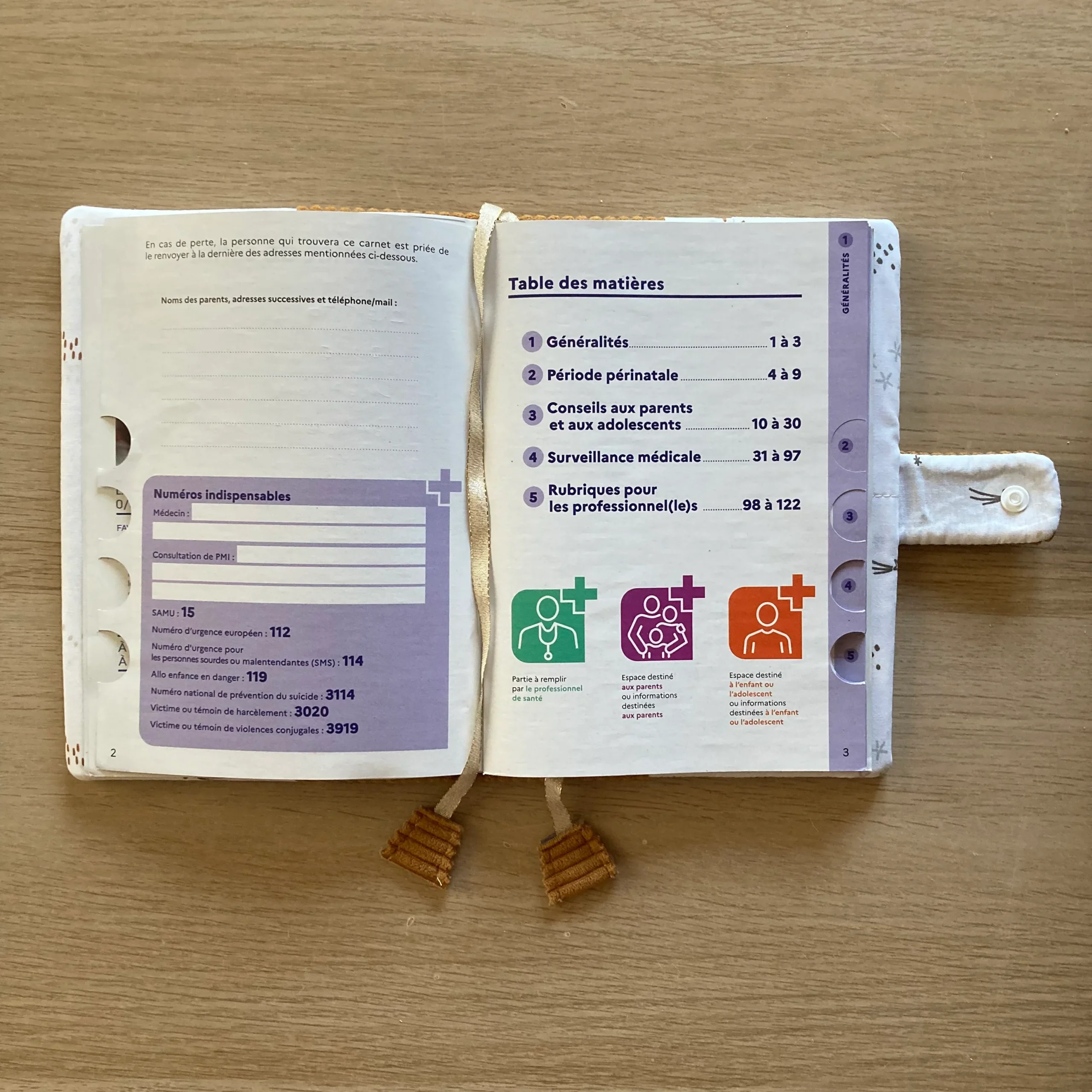 KIT Protège carnet de santé Tibobo Dino (2 coloris) – Image 5