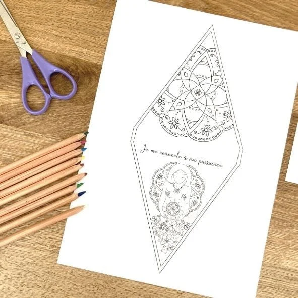 Coloriage – Guirlande d’accouchement avec Mantras – Image 5