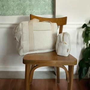 Pack Sac à langer et Trousse de Toilette Nid d'abeille (broderie offerte)