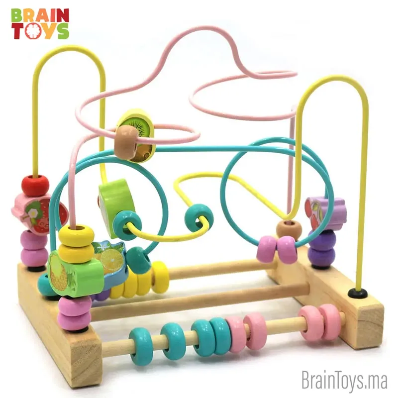 Labyrinthe Coloré Fruit Perles en bois – Image 2