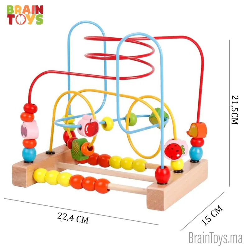 Labyrinthe Coloré Fruit Perles en bois – Image 5