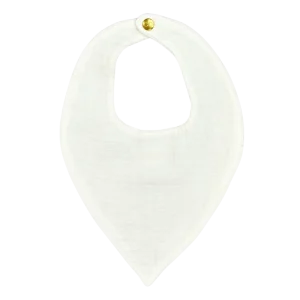 Bavoir bandana blanc cassé