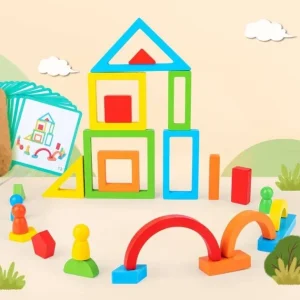 Blocs de construction Montessori avec modèles