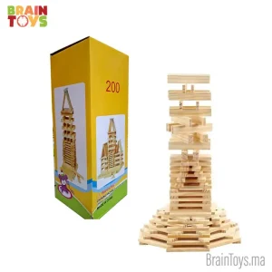 Blocs de construction en bois 200 pièces