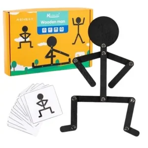 Bonhommes en bois avec carte modèle