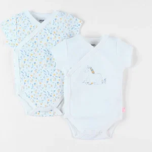 Set 2 bodys croisés Licorne