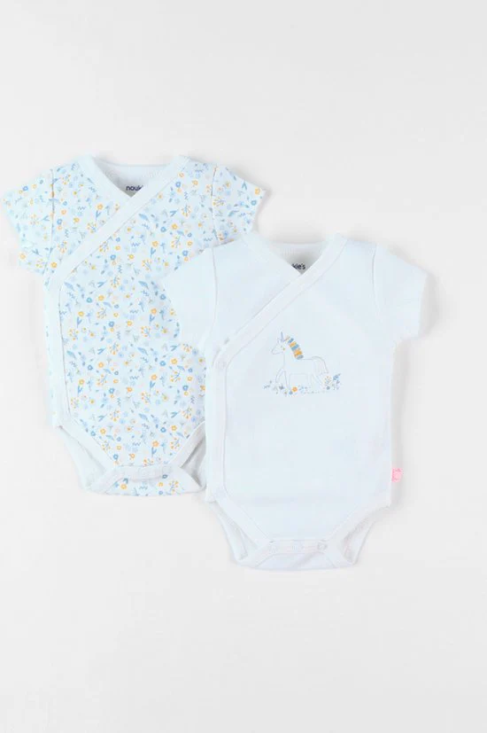 Set 2 bodys croisés Licorne