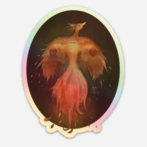 Le Phoenix utérus ✨ – Sticker iridescent