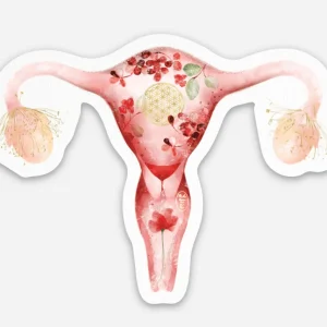 Autocollant Mon utérus coquelicot