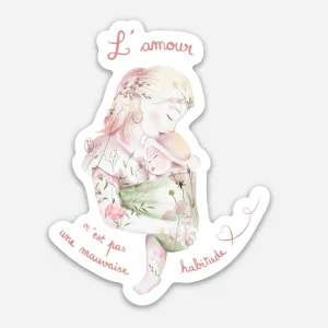 L&rsquo;amour n&rsquo;est pas une mauvaise habitude – autocollant