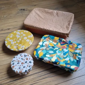 Charlotte couvre-plat en coton enduit réutilisable