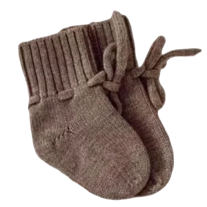 Chaussons en laine mérinos gris