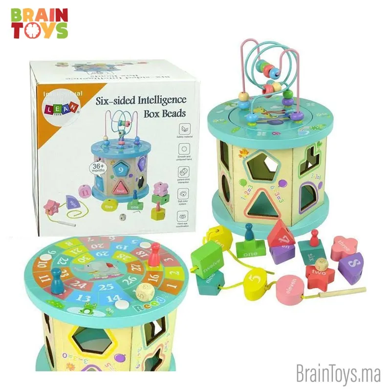 Cube d’Activité pour Les Enfants en Bois