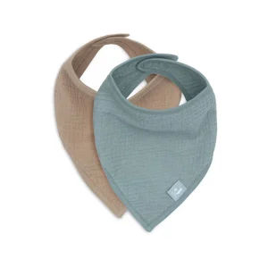 ° Bavoir Bandana Gaze de Coton - 2 Unités Sea Green °