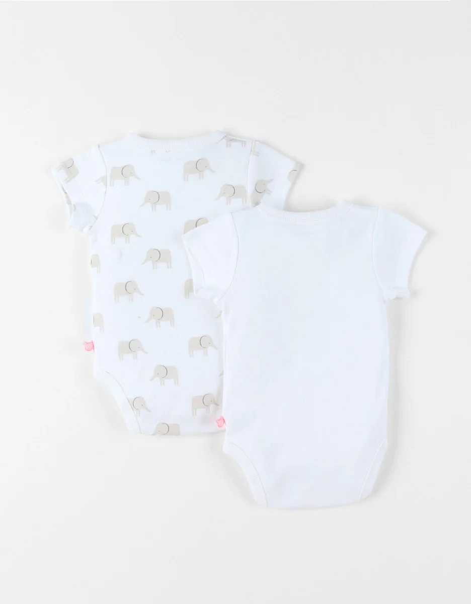 Set 2 bodys croisés Eléphant beige – Image 2