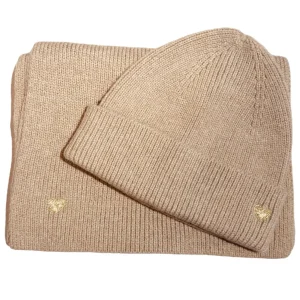 Bonnet + Écharpe Knit Camel