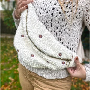 Sac banane sherpa fleur