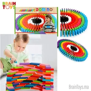 Domino couleurs en bois