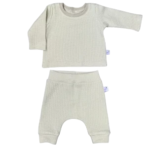 Tee-shirt manche longue + pantalon beige