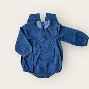 Barboteuse Jean Col Marin