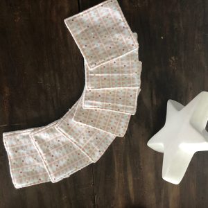 Lot de 7 lingettes nettoyantes « triangles pastels »