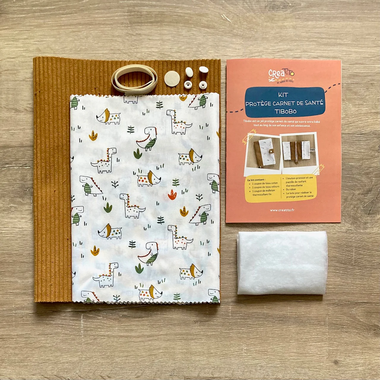 KIT Protège carnet de santé Tibobo Dino (2 coloris) – Image 4
