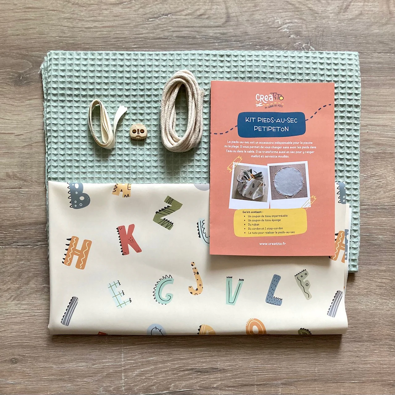 KIT Pieds-au-sec Petipeton Lettres / Jade – Image 4