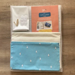 KIT Tapis à langer nomade Popi Mouettes/blanc