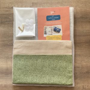 KIT Tapis à langer nomade Popi Monstera/écru