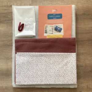 KIT Tapis à langer nomade Popi Paillettes/Vieux rose