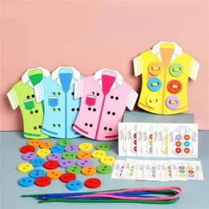 Boite de laçage chemise et boutons avec modèle